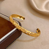 Vintage Sun Star Moon Smooth Cuff Bracelet for Women Chic Gold Plated Stainless Steel Wrist Bangle Bracelets Ethnic Jewelry - Image 5