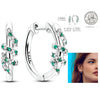 Silver Hoop Earrings For Woman Zircon Heart Shape Star Eardrop Earring Jewelry - Image 31