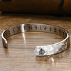 Norse Viking Bracelets for Men Women, Hand Crafted Hammered Stainless Steel Cuff Bangle Bracelet, Rock Punk Gift Jewelry - Image 3