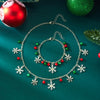 Christmas Glitter Snowflake Bell Pendant Bracelet for Women Rhinestone Necklace Xmas Joy Holiday Party Jewelry Gift - Image 6