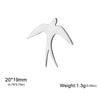 Stainless Steel Swallow Bird Pin Brooch for Women Gold Color Suit Collar Badges Jewelry Gift - Image 7