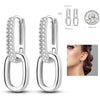 Silver Hoop Earrings For Woman Zircon Heart Shape Star Eardrop Earring Jewelry - Image 32
