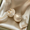 Women's Minimalist Gap Imitation Pearl Stud Earrings Commuter Jewelry Versatile Party Accessory Design For Gilrs - Image 1