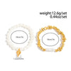 2Pcs/Set Elegant Imitation Pearl Bracelet for Women Bohemian Elastic Rope Chain Bracelet with Heart Pendant Jewelry Gift - Image 5