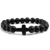 8mm Beads Religious Cross Bracelet for Women Men Natural Turquoise Stone Elastic Link Prayer Bracelet for Boy Girls - Image 10