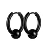 1 Pairs Punk Stainless Steel Stud Earrings Black Earrings Set For Men Women Vintage Hip Hop Piercing Ear Jewelry Accessories - Image 6