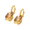 Stainless Steel Geometric Square Hoop Earrings Sparkling Cubic Zirconia Crystal Earrings Jewelry For Women - Image 26