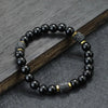 Black Stone Bead Bracelet with Tiger's Eye Color Options - Image 8
