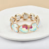crystal bracelet For Women colorful Geometric rhinestone square elastic thread red white pink bracelet boho style - Image 26