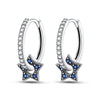 Silver Color Earrings Blue Zircon Stars Moon Irregularity Earrings For Woman Birthday Jewelry Gifts - Image 50