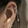 Winged Sword Piercing Stud with Drop Charm - Image 23