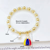 Selling Pearl Chain Violin Round Heart-Shaped Venezuela Flag Stretch Bracelet: for Women Party Patriotic Jewelry Gift - Image 5