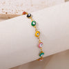 Stainless Steel Evil Eye Bracelet For Women Enamel Round Chain Blue Evil Eye Bead Bracelet Summer Beach Foot Jewelry Gift - Image 44