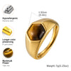 Gold Color Pinky Ring for Men Women,Stainless Steel Tiger Eye Stone Signet Ring,Dainty Chic Party Jewelry Gift - Image 8