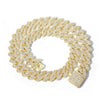 Hip Hop Square 14MM Cuban Link Necklace Men Gold Color Women Rhinestone Iced Out Cuban Chain Punk Jewelry Necklaces Gift - Image 9