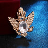 Vintage Angle Wing Double Eagle Badge Men's Retro Suit Coat Rhinestone Brooch Jewelry Metal Pins and Brooches for Women - Image 9