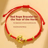 Handmade Braid Lucky Horse Red String Bracelet Chinese Zodiac Horse Sign Year Rope Braided Bracelet Gifts for Women Men Kids - Image 4