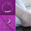 Silver Color Stamp Anklets For Women Foot Leg Chain Link Bracelet Double Layers Beach Accessories Jewelry - Image 18
