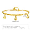 Gold Plated Anklets Stainless Steel, Dainty Bell Charm Adjustable Figaro Chain Link Ankle Gifts - Image 7