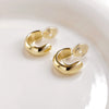 Copper Pressure Earrings Gold Color Rhinestone Spiral Cartilage Ear Cuff Lightweight Silver Color Clip on Compression Earring - Image 17