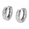 Classic Inlaid Zircon Hoop Earrings for Women, Stainless Steel Plated with Gold, Earrings - Image 9