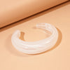 Unique Irregular Acrylic Cuff Bracelets for Women Simple Texture Multicolor Geometric Open Bangle Female Jewelry - Image 7