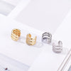 Three Layer C Shape Clip On Earrings For Women Ear Cuffs Without Piercing Fake Cartilage Earings Zirconia Geometric Jewelry - Image 8