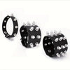 PU Leather Studded Bracelet Punk Spike Rivets Cuff Black Wristband Bracelet For Rock-Themed Events Festival Hombre - Image 2