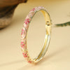 Ftcy Flower Pattern Enamel Cloisonne Bracelet For Women Retro Gold Color Plated Bangles for Girls Women Jewelry Gifts - Image 7
