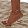 Layered Charm Anklet with Bead and Rope Chain Details - Image 7