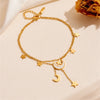 316L Stainless Steel Jewelry Summer Beach Style Seashells Stars Moon Charm Beading Anklets Chain For Women - Image 8