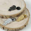 punk feather hollow stainless steel gold-plated badge, suit lapel pin black, men's brooch set - Image 1