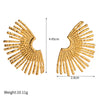 Yori Arrivals Hollow Fan Stud Earrings for Women Stainless Steel Summer Jewelry Recommend - Image 7