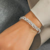 Wedding Bridal Jewelry 1-10 Row Cuff CZ Rhinestone Crystal Stretch Strand Bracelet Bangle - Image 37