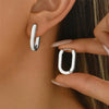 Gold Color Square Hoop Earrings for Women Men Stainless Steel Minimalist Punk Unisex Rock Earring Piercing Jewelry Gifts - Image 2