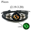 12 Zodiac Signs Leather Bracelet for Men Women Virgo Libra Scorpio Aries Taurus Braided Rope Bracelets Birthday Gift - Image 15