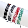 1/4/12Pcs/Lot Arabic Ethnic Style Hand Woven Bracelet Adjustable Lace Up Neutral Beach Surfing Friendship Party Accessory Gift - Image 2