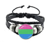 Lgbt Black Weave Leather Bracelet Bi Pride Glass Cabochon Gay Pride Rainbow Flag Photo Bangle Jewelry For Women Men Lovers Gift - Image 10