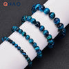Blue Apatite Beaded Bracelet 6mm 8mm 10mm Natural Stone Round Beads Minimalist Unisex Handmade Jewelry Gift for Men and Women - Image 5