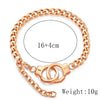 Simple all-in-one stainless steel couples handcuff bracelet for lovers Valentine's Day gift jewelry - Image 3
