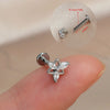1Piece 16G Titanium Steel CZ Leaf Bee Piercing Lip Labre Studs Tragus Helix Cartilage Couch Lobe Earrings Body Jewelry For Women - Image 27
