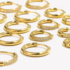 Clear Stone Pave Huggie Hoop Earrings in Stainless Steel - Image 3