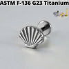 1PC Moon Titanium Cartilage Earrings Stud 16G Internally Threaded Helix Heart Ear Tragus Piercing Body Jewelry - Image 21