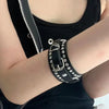Black Leather Wristband Rivet Adjustable Bracelet Cuff Gothic Punk Bracelets Women Men Spikes Stud Bangle Rock Unisex Jewelry - Image 9