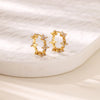 Zircon Hoop Earrings for Women Gold Color Stainless Steel Butterfly Heart Snake Earring Party Wedding Jewelry Gif - Image 2