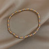 Stainless Steel Bead Stretch Bracelet 3mm or 4mm in Gold-Tone Silver-Tone or Mixed - Image 7