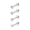 3mm Crystal Star Labret Piercing Stud Set Lip Ring Bulk Tragus Earring Flat Helix Stud Cartilage Jewelry Pack Lobe Earring Lot - Image 14