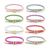 Multicolor Cord Bracelet with Adjustable Wire and Charm Detail - Image 2
