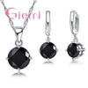 Silver Pendant Necklace Earrings For Women Engagement Jewelry Set Austrian Crystal - Image 13