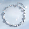 Silver Sparkling Bracelets for Women Korean Gypsophila Double Layered Adjustable Bracelet Party Jewelry - Image 10